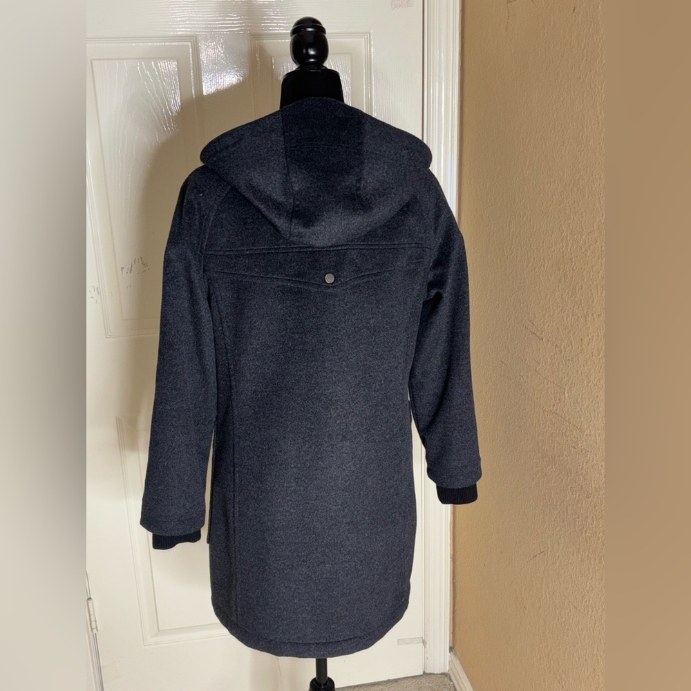 New Pendleton Women's Beverly Wool Blend Hooded Coat In Dark Gray Size Medium - Picture 3 of 13